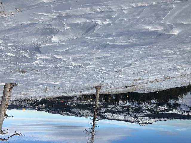  wind scoured thin snowpack on wildflower ridge 