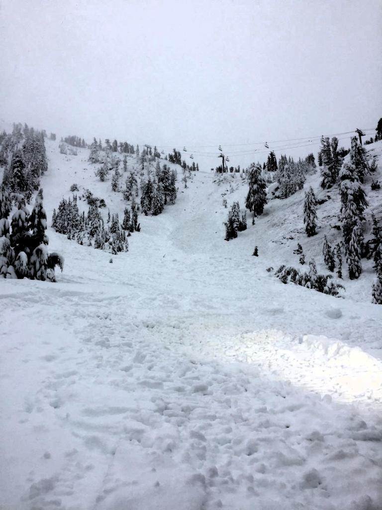  Looking up from the debris. Photo by Andrew Pinkham 