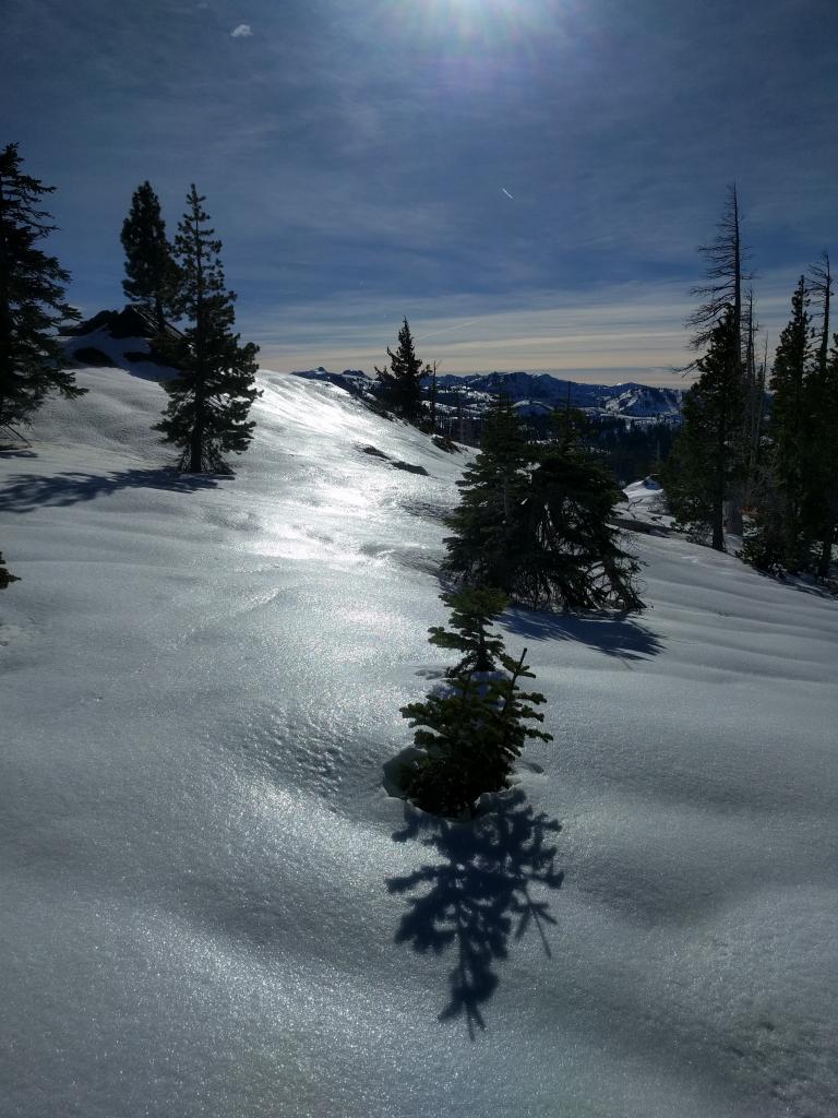  Firm icy slopes on Castle Peak 