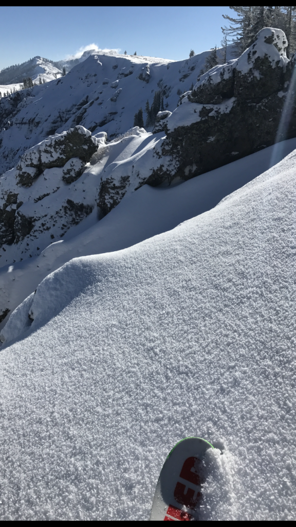  undisturbed fluff on hard crust, some hoar in sheltered areas 