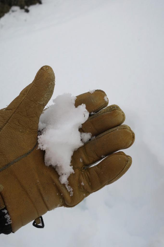  Wet surface snow easily clumps together 