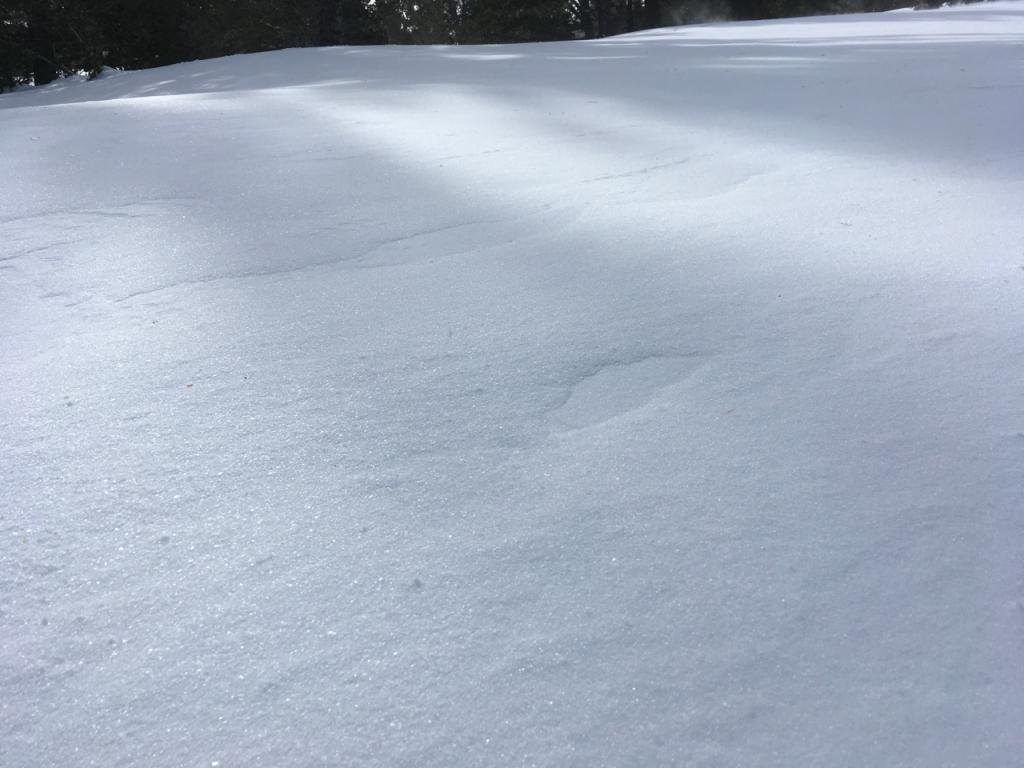  Snow that had been redistributed by the wind. 