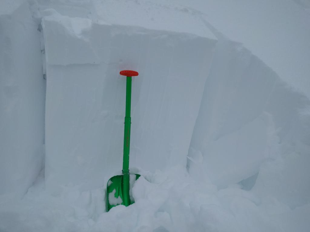  ECTN 20 that broke at the base of the <a href="/avalanche-terms/wind-slab" title="A cohesive layer of snow formed when wind deposits snow onto leeward terrain. Wind slabs are often smooth and rounded and sometimes sound hollow." class="lexicon-term">wind slab</a> on a NW <a href="/avalanche-terms/aspect" title="The compass direction a slope faces (i.e. North, South, East, or West.)" class="lexicon-term">aspect</a>, indicating that fractures are unlikely to <a href="/avalanche-terms/propagation" title="The spreading of a fracture or crack within the snowpack." class="lexicon-term">propagate</a> along this <a href="/avalanche-terms/snow-layer" title="A snowpack stratum differentiated from others by weather, metamorphism, or other processes." class="lexicon-term">layer</a>. 