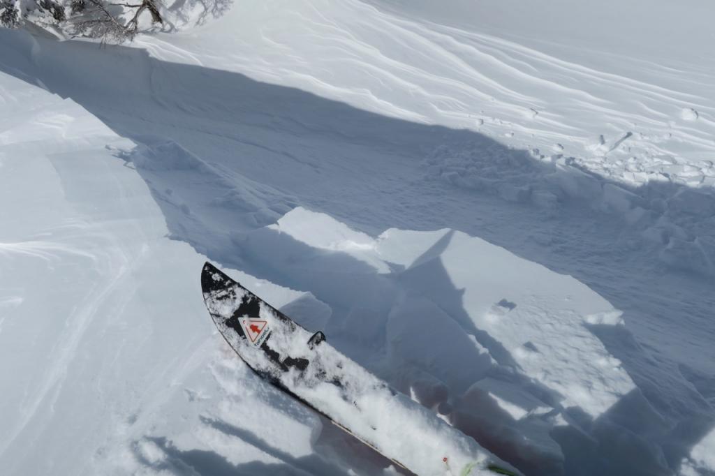  These <a href="/avalanche-terms/wind-loading" title="The added weight of wind drifted snow." class="lexicon-term">wind loaded</a> steep slopes were highly reactive to a skiers weight. 