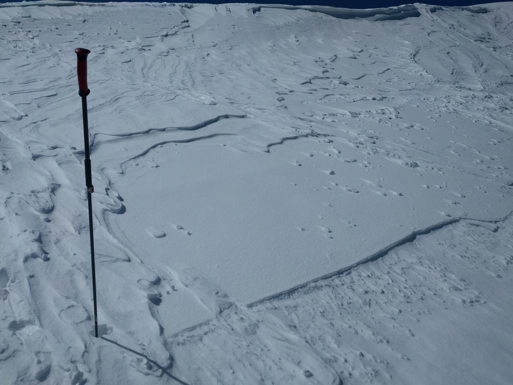  Wind scouring near the summit of Incline Lake Peak. 