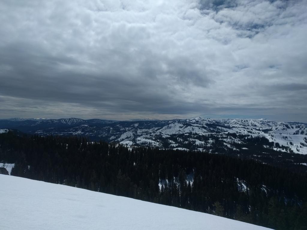  Widespread cloud cover looking south from Castle Peak around 11:40 am 