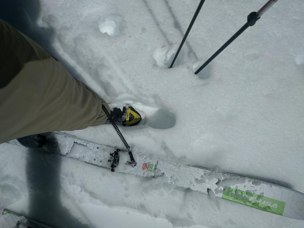  Ankle deep wet snow on a SW <a href="/avalanche-terms/aspect" title="The compass direction a slope faces (i.e. North, South, East, or West.)" class="lexicon-term">aspect</a> around 7600 ft. around noon 