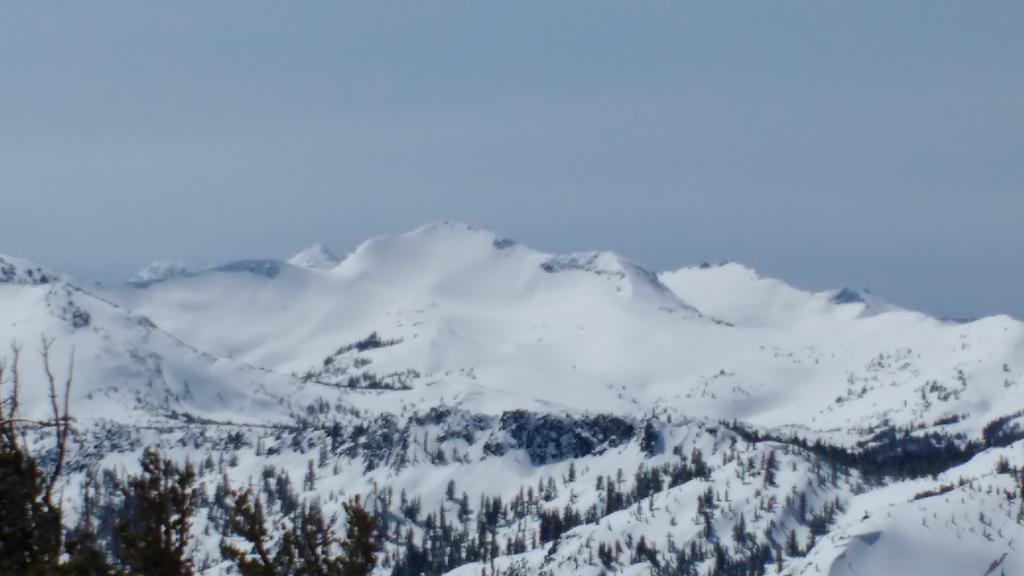  Roller ball activity below the cliffs to climbers right of the summit of Dick&#039;s Peak. 