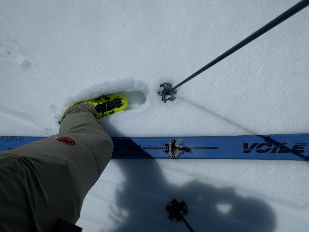  Boot top deep wet snow on a S <a href="/avalanche-terms/aspect" title="The compass direction a slope faces (i.e. North, South, East, or West.)" class="lexicon-term">aspect</a> @ 7000 ft. @ 12:15pm 
