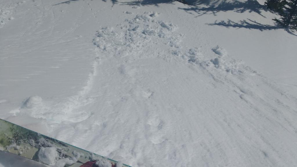 Small lose wet <a href="/avalanche-terms/avalanche" title="A mass of snow sliding, tumbling, or flowing down an inclined surface." class="lexicon-term">avalanche</a> on test slope along summit ridge, NE <a href="/avalanche-terms/aspect" title="The compass direction a slope faces (i.e. North, South, East, or West.)" class="lexicon-term">aspect</a> at 9,500&#039; at 9:50am. 