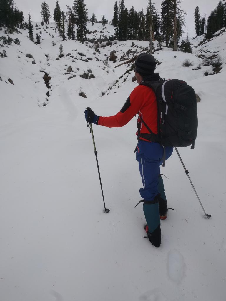  Mostly supportable snowpack made up of wet grains and crusts. 