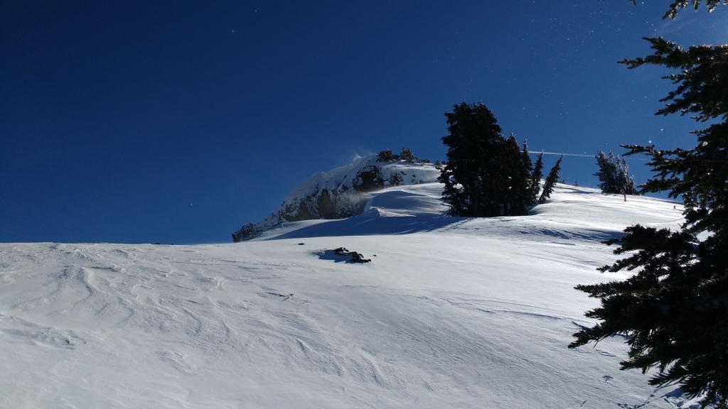  Blowing snow near the summit of Castle Peak as observed from vicinity of noted lat/long. 