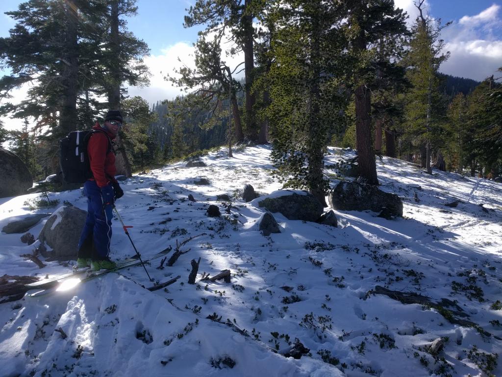  Snow coverage at 7400 ft. 