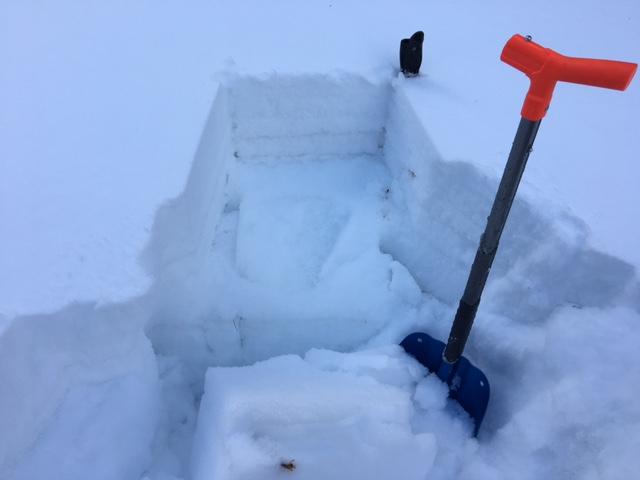  N <a href="/avalanche-terms/aspect" title="The compass direction a slope faces (i.e. North, South, East, or West.)" class="lexicon-term">aspect</a> at 8,180&#039;. Strong and supportable crusts over wet <a href="/avalanche-terms/faceted-snow" title="Angular snow with poor bonding created from large temperature gradients within the snowpack." class="lexicon-term">facet</a> <a href="/avalanche-terms/snow-layer" title="A snowpack stratum differentiated from others by weather, metamorphism, or other processes." class="lexicon-term">layer</a>. Minimal reactivity. 