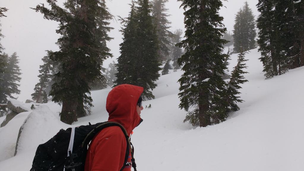  Unexpected snow shower activity at 9,080&#039; on Peak 9,269&#039;. 