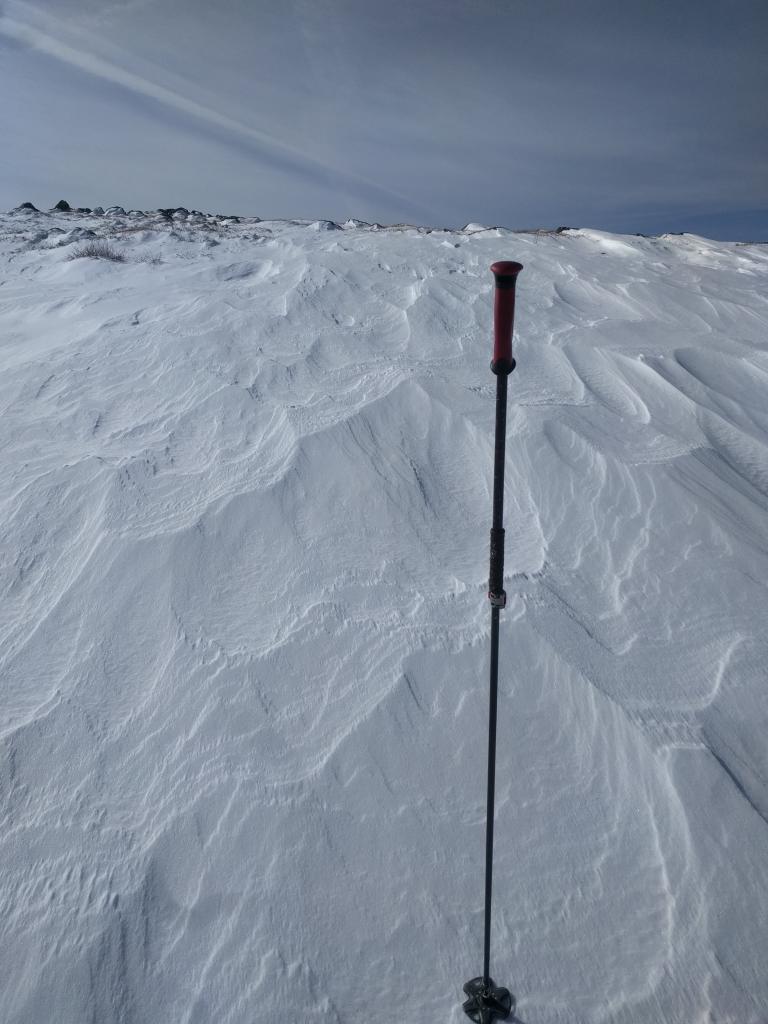  Wind scoured surfaces along the ridgeline at 7800 ft. 