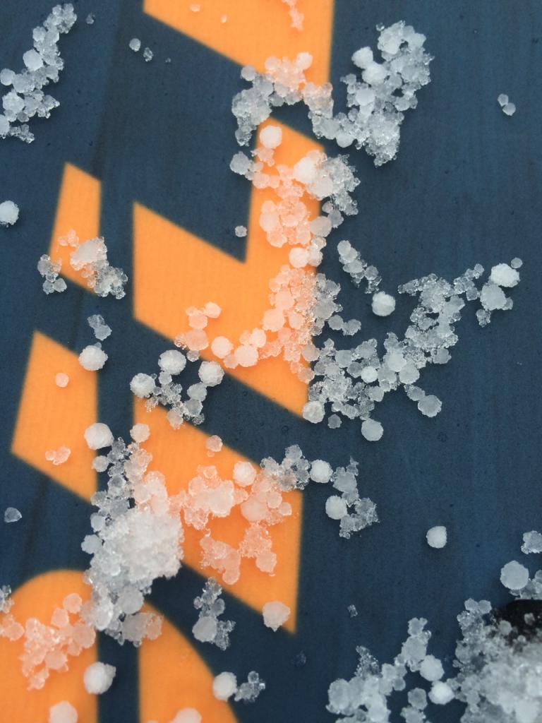  <a href="/avalanche-terms/graupel" title="Heavily rimed new snow, often shaped like little Styrofoam balls." class="lexicon-term">Graupel</a> 