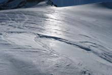 North facing near ridgeline terrain.