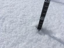 Snow depth near summit of Powderhouse Peak. 