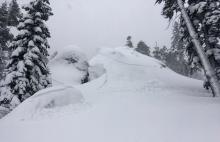 This rock formation looks to have slid naturally within an hour or so of my visit.