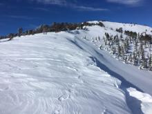 Wind effect along East Ridge of Tamarack Peak.