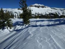 Wind transport and scouring along Andesite Ridge