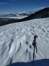 Scoured surfaces along the ridgeline @ 7680 ft.