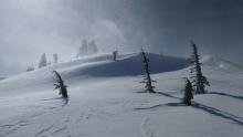 Blowing snow on Carpenter Ridge.