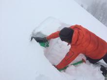 2x ECTN's on wind slabs off summit.  8200', E aspect.