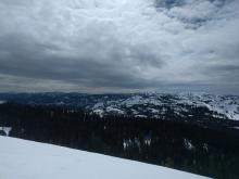 Widespread cloud cover looking south from Castle Peak around 11:40 am