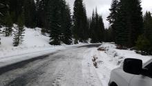 FS Rd 12 at 6,900'. Rd plowed for logging operations.