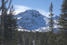 Snow cover on Round Top