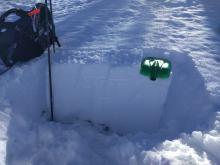 ECTX on a N aspect at 9800 ft. on Relay Peak. A PST performed at this location scored PST 100/100 (END) when I targeted the old snow near the bottom of the snowpack.