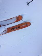 Cracking around skis in below treeline terrain down to weak faceted snow.