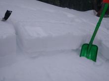 ECTP in an area where the loose weak snow had a small slab on top of it prior to last night's storm.