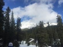 Castle Peak with lift clouds around 12 30