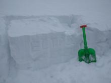 ECPT on a N aspect @ 8880 ft. The weak layer was moist to dry facets below a rain crust at the base of the new snow.