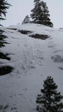 Rollerballs on steep slopes with exposed rocks.