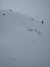 Skier-triggered pinwheels at 8000 ft.