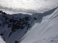 Large cornices exist along the Castle/Basin Ridgeline.  