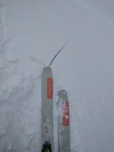 Shooting crack on an E facing wind loaded test slope @ 7900 ft. after a few hard stomps