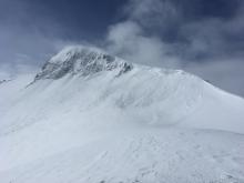 Multiple natural wind slab avalanches on Elephant's Back.