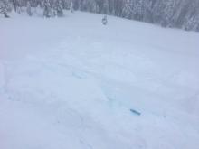 Large cornice drops did not cause wind slab failure.  Heavy, wet, deep snow existed at 8200' on the top of Andesite.