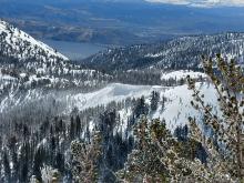 Viewing the avalanche on the far east ridge of Tamarack from the Proleteriat