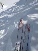 Some skier triggered cracking on a wind-loaded test slope.