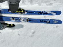 Boot top deep wet snow on a SE aspect at 8500 ft. at 11:20 am.