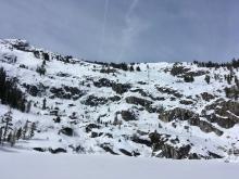 The sound of running water was loud coming down Angora bowl onto Angora lake.