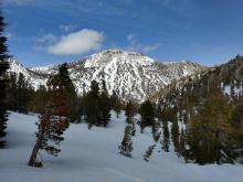 Light snow above 10000 ft. on Mt. Rose