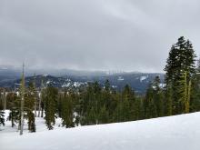 Rain clouds and rain looking east from Mt. Judah