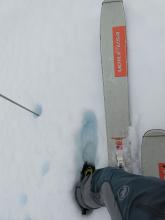 Almost knee deep wet snow on an E aspect at 8000 ft. at 12:15 pm.